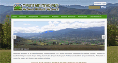 Desktop Screenshot of mountainmeadowsashland.com