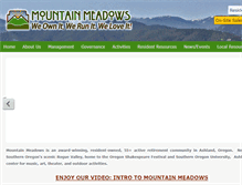 Tablet Screenshot of mountainmeadowsashland.com
